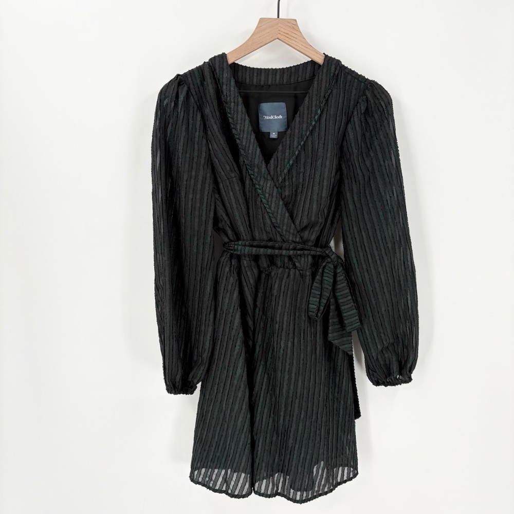 ModCloth Your Time to Shine Green Metallic Mink Dress Medium‎